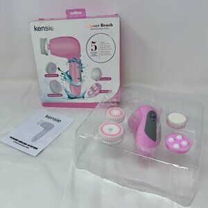 Kensie Power Brush System | Facial Cleansing Brush with 4 Interchangeable Heads